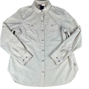 5.11 Tactical Womens Long Sleeve Shirt Vented Fishing Hiking Beige M